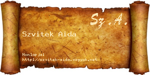 Szvitek Aida névjegykártya